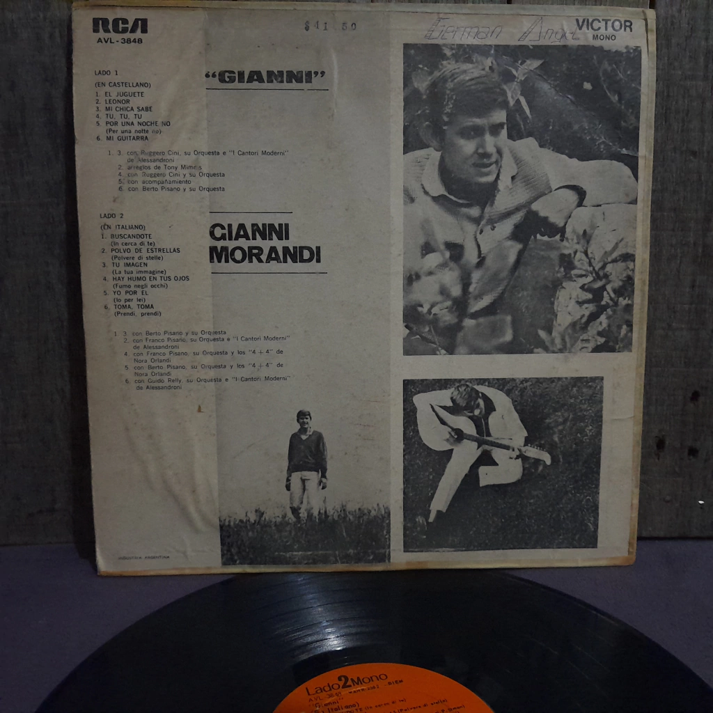 GIANNI MORANDI - Gianni - Ed ARG Vinilo / LP