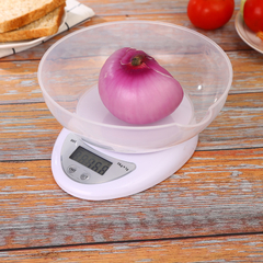 Balança Digital de Cozinha com tigela 1g a 5kg Alta Precisão