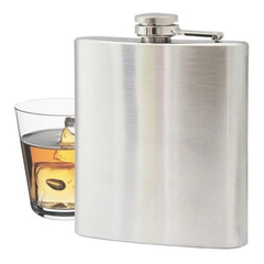 Cantil de Bolso Porta Bebida Whisky aço inox 210ml - La Criativa | Loja De Presentes Criativos, Utilidades Domésticas, Produtos Para Casa