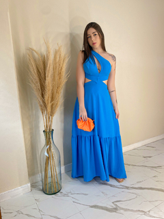 Vestido Feminino Longo com Três Modelos de Amarração no Busto - comprar online