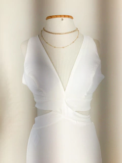 Vestido Feminino Longo com Três Modelos de Amarração no Busto - loja online