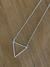 Colar Triângulo Vazado Grande - Prata 925