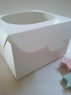12 cajas para tortas chicas, budín inglés, regalos TV3 blancas - comprar online