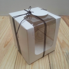 24 Cajas para mini pan dulce, minitortas, macetitas, regalos Ti72 Blancas