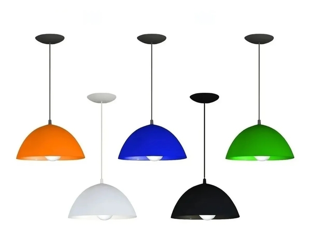 Lampara Colgante Pvc Cm Techo Apto Led Varios Colores