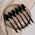 Set de 6 cucharas acero inoxidable Linea Bambu Elegante negro