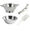 Set De Pasta De Acero Inoxidable X4 Piezas Colador Rallador