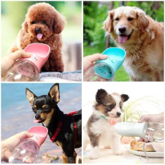 Botella Agua Para Mascotas Dispenser Bebedero Portatil Viaje - comprar online