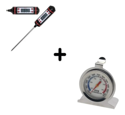 Termometro Digital -50 A 300° C + Termometro Para Horno 300c
