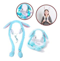 Auricular Orejas De Conejo Led Niños Felpa