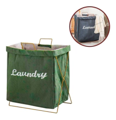 Cesto Para Ropa Sucia Canasto Plegable Laundry De Tela Metal