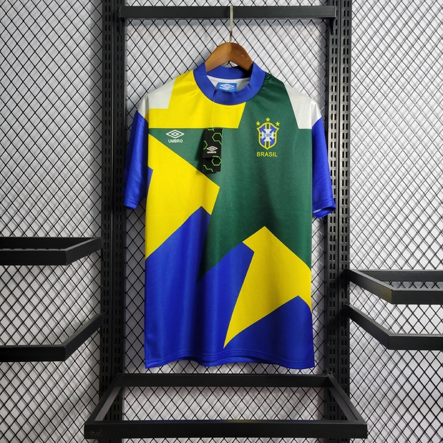 Camisa Seleção Brasil Retrô Comissão Técnica Umbro 1993/1994 Azul