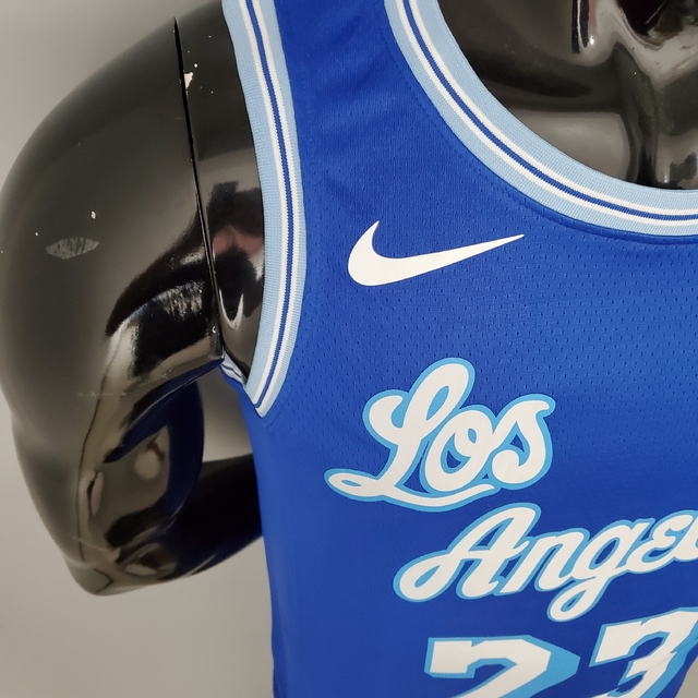Regata NBA Swingman Los Angeles Lakers Classic Edition LeBron James Nº 23  Nike Masculina Azul