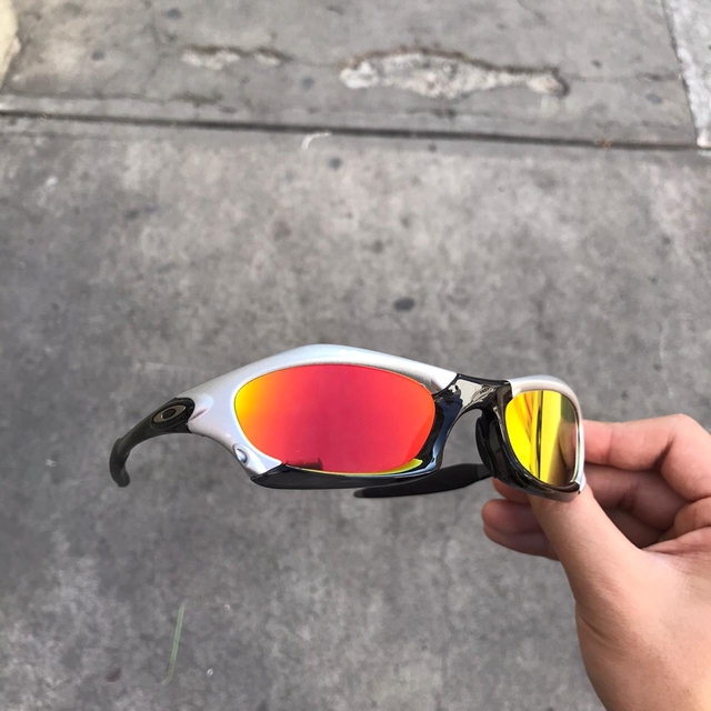 Óculos De Sol Oakley Splice Polished Black Lentes Ruby Brilho Reto