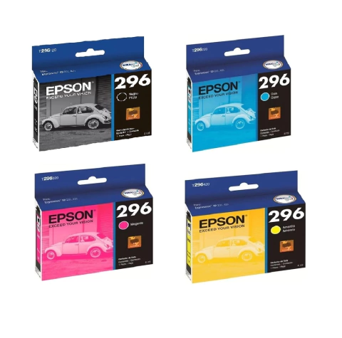 04 x Cartuchos de Tinta Epson XP-240 | XP240 | XP 240 | Original | 100%  Novo | T297120 | T296220 | T296320 | T296420