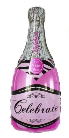 Globo metalizado Botella Celebrate 35cm