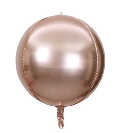 Globo metalizado esfera 4D Gold Rose 24” - comprar online