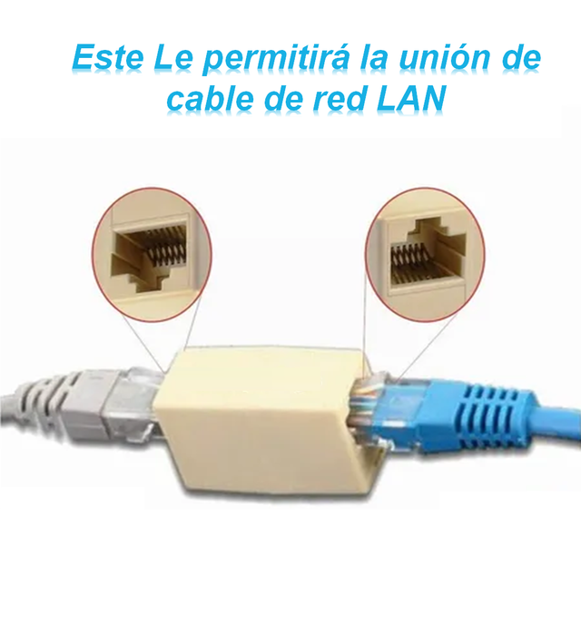 Union de Cable Red LAN Empalme Alargador De Cable RJ45 UTP