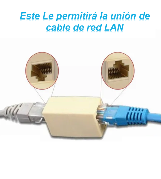 Union de Cable Red Empalme Alargador Cable UTP