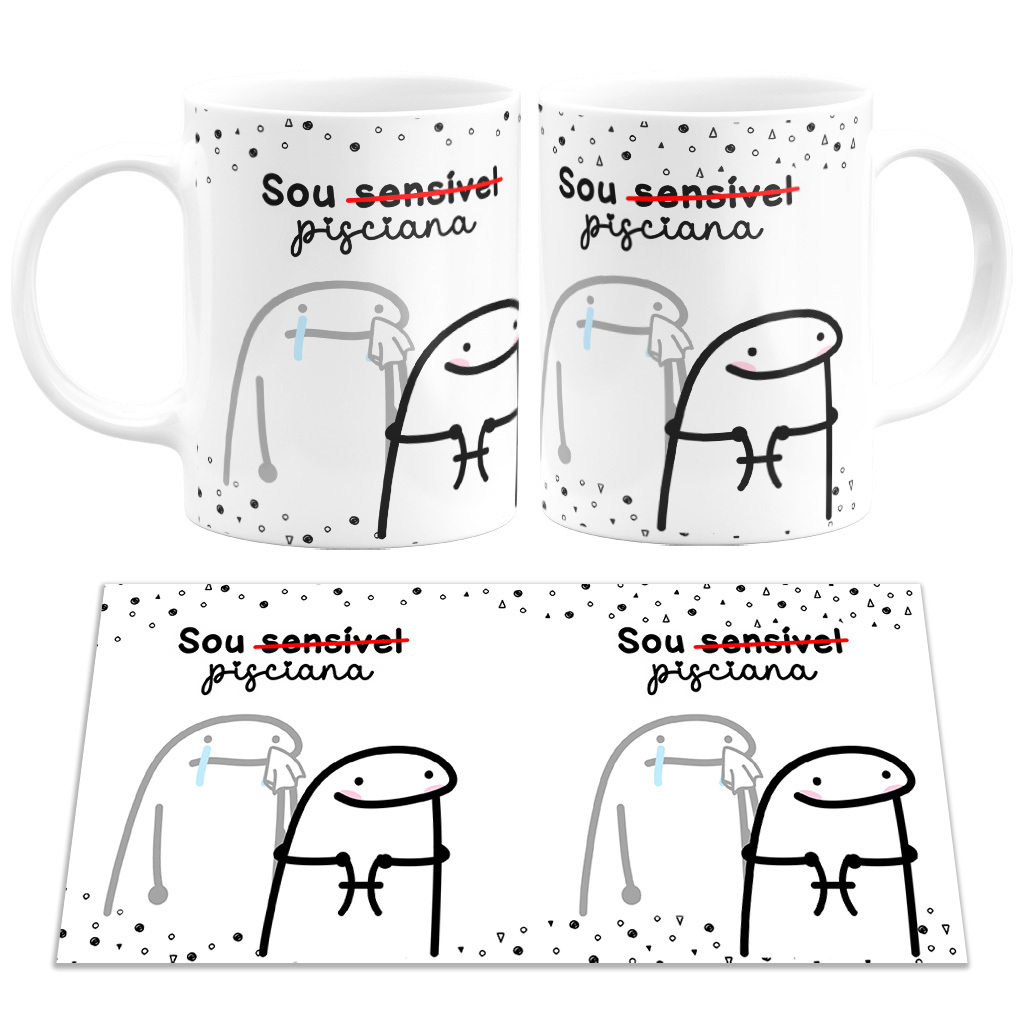 Caneca De Signos Flork Meme Palito Presente Envio Imediato