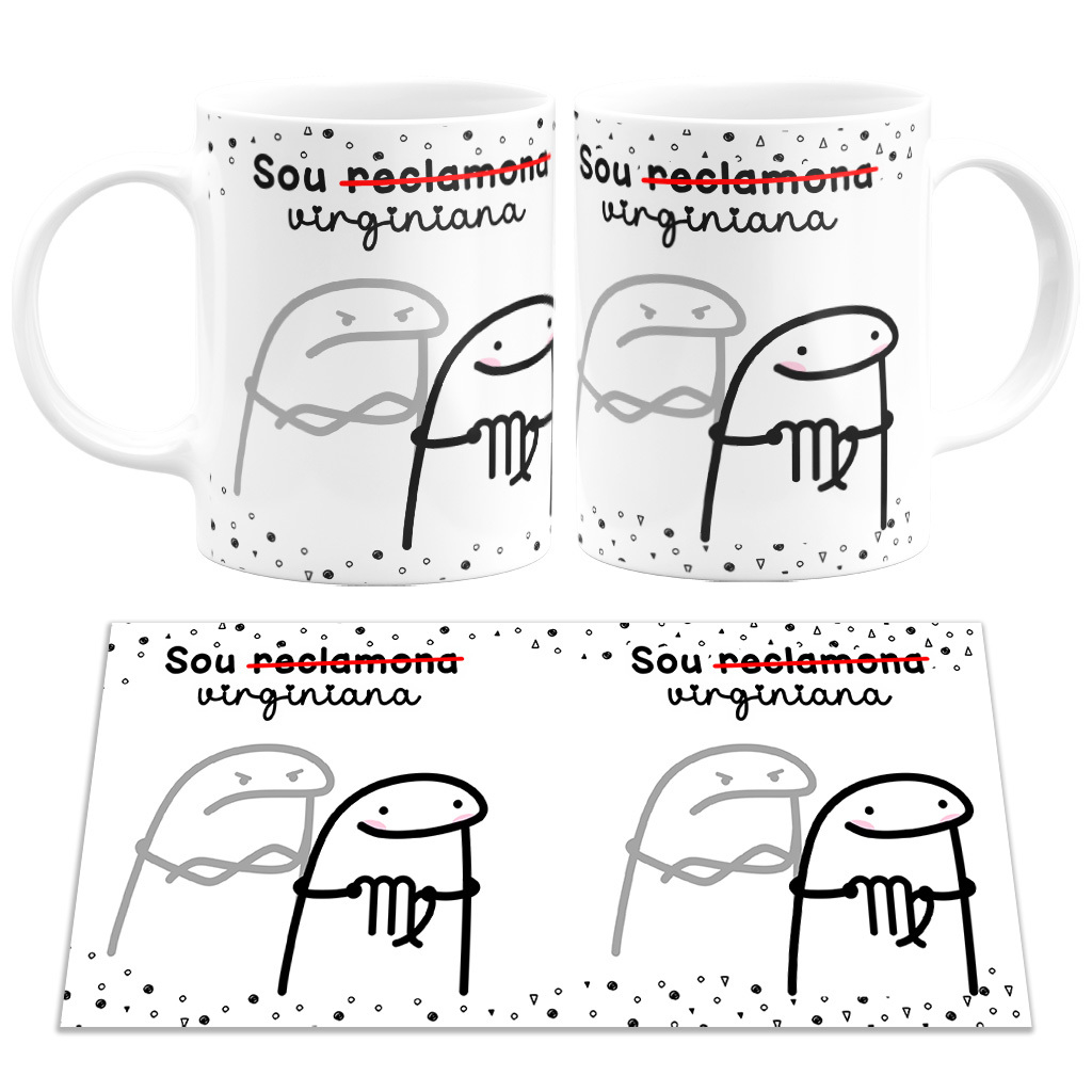 Caneca De Signos Flork Meme Palito Presente Envio Imediato