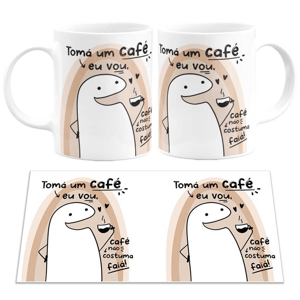 Caneca café florks meme engraçados