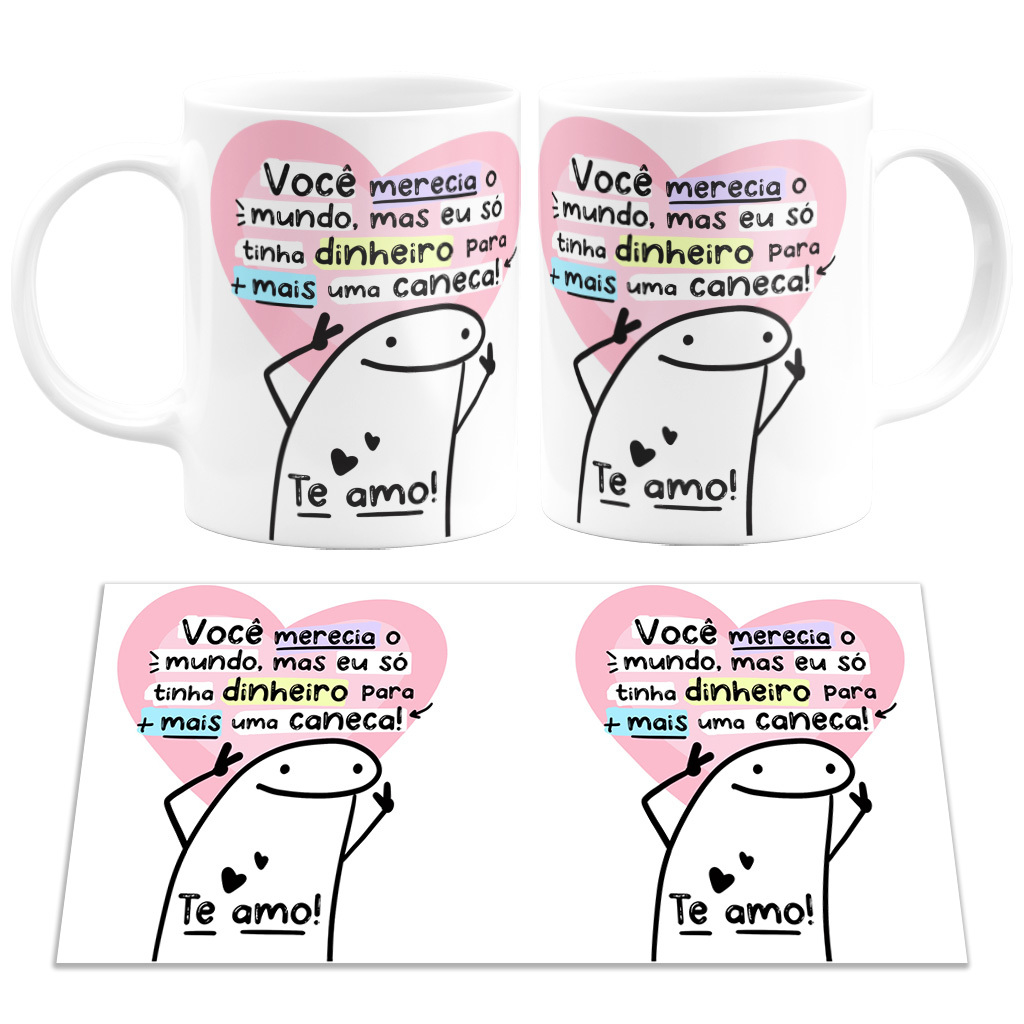 CANECA FLORK MEME VOCE MERECE – Gi Flores