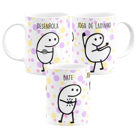 Caneca Flork Meme Pensaram Que eu Estava Na Pior