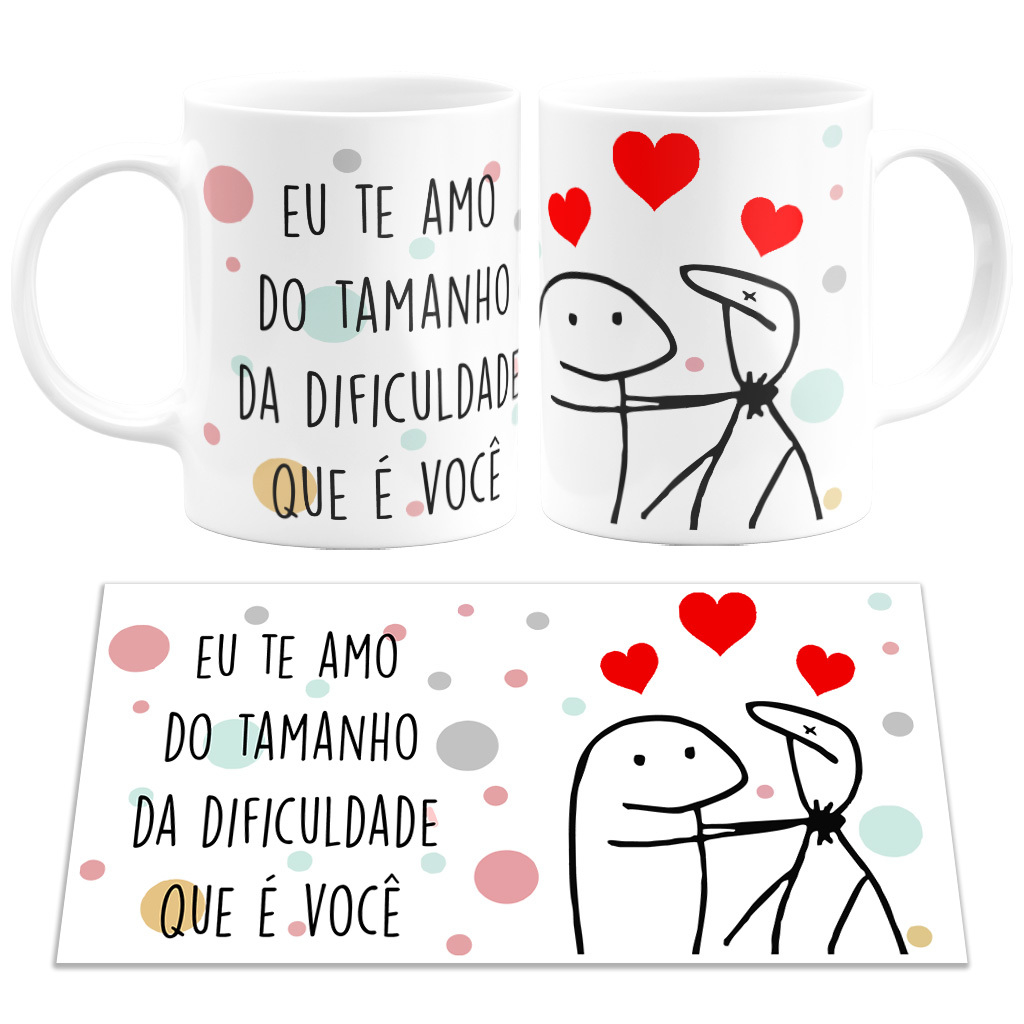 Caneca FlorK Meme Amor da Minha Vida