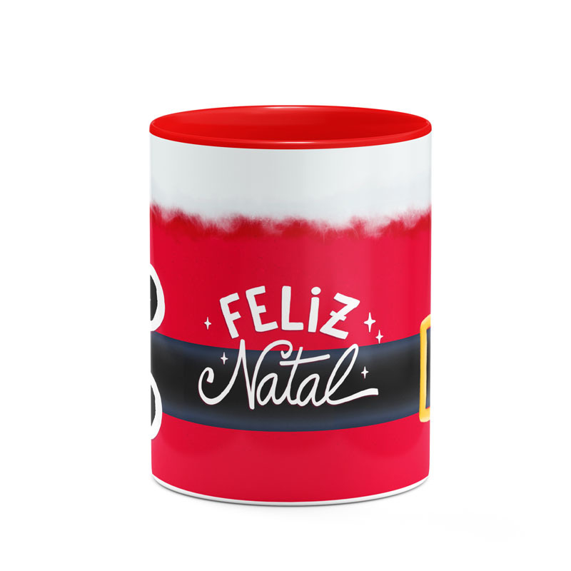 Caneca Ho Ho Ho Feliz Natal Papai Noel