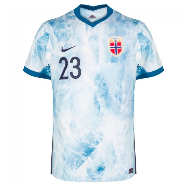Camisa Noruega II 2021 Nike Torcedor - HAALAND 23 - Azul