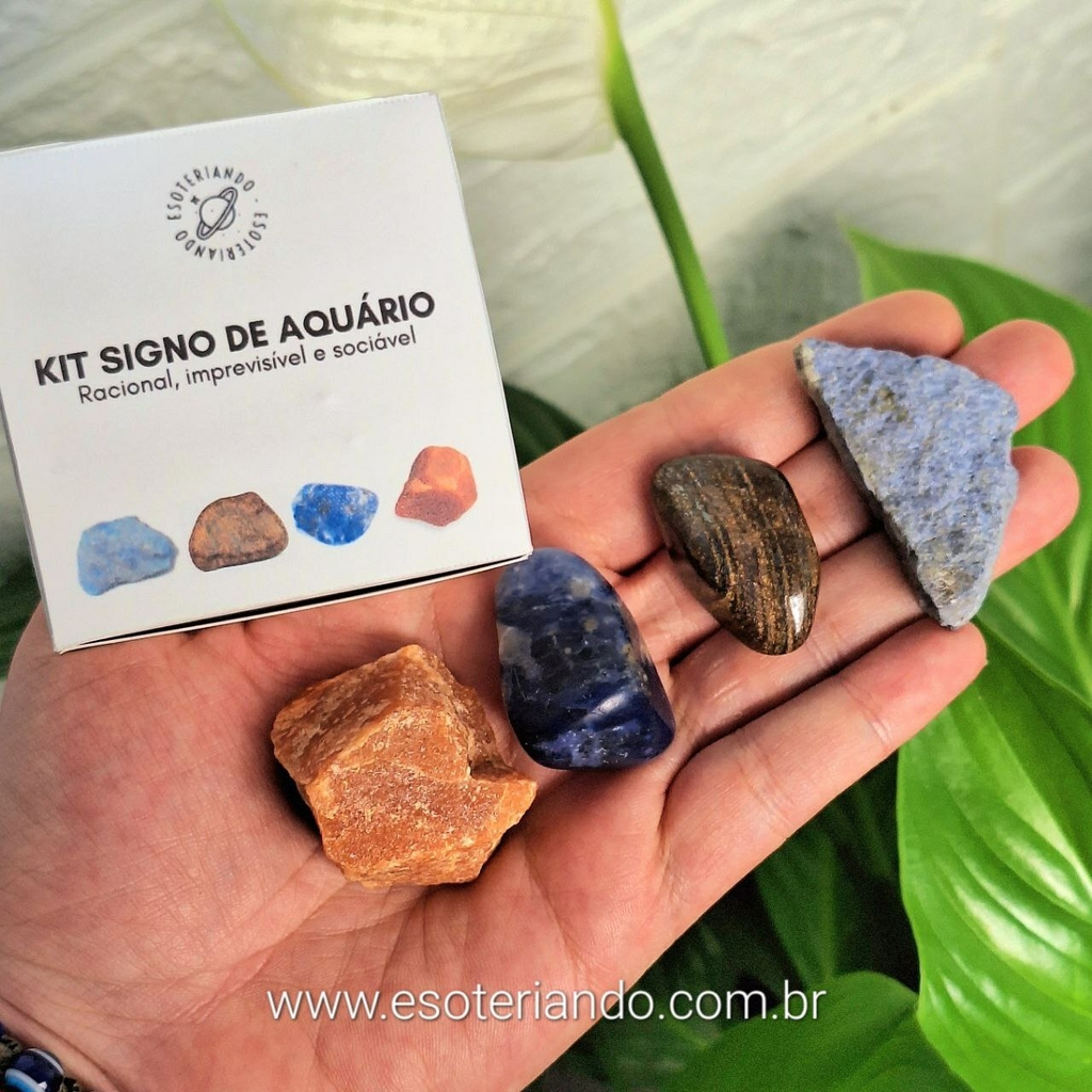 Kit melhores pedras para signo De Aquário