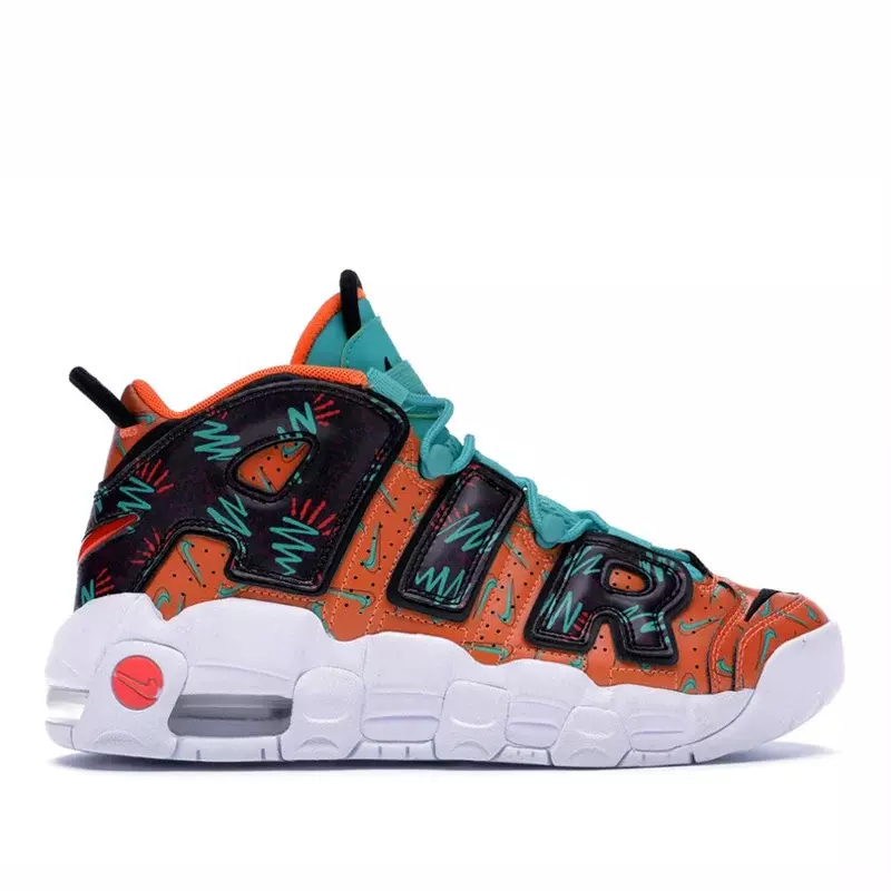 BOTITAS NIKE AIR MORE UPTEMPO PARA HOMBRE Y MUJER COLOR NARANJA