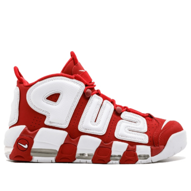 BOTITAS NIKE AIR MORE UPTEMPO PARA HOMBRE Y MUJER COLOR ROJO