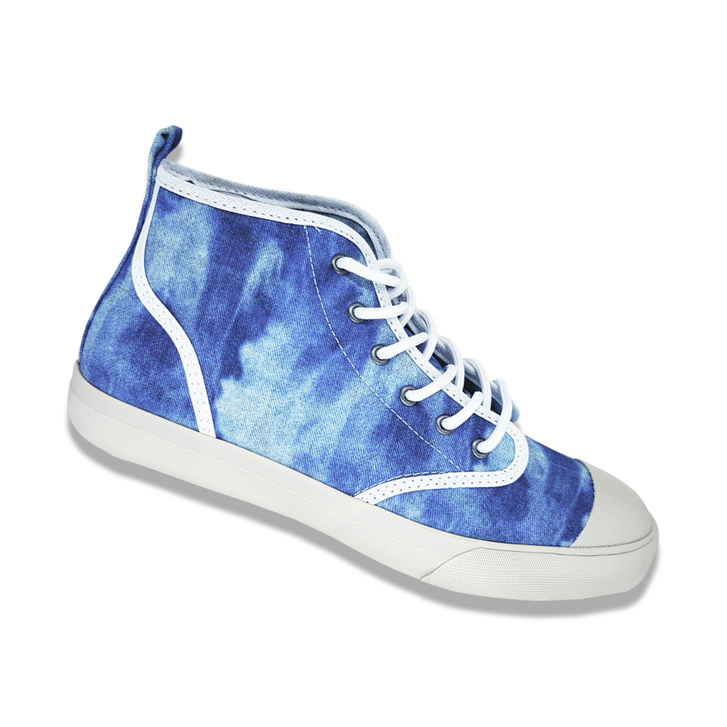 Tênis Bota Mid Casual Feminino Nice Shoes Up! Tie Dye Azul