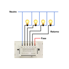 Interruptor Wi-Fi 4x4 - 4 Botões Branco na internet