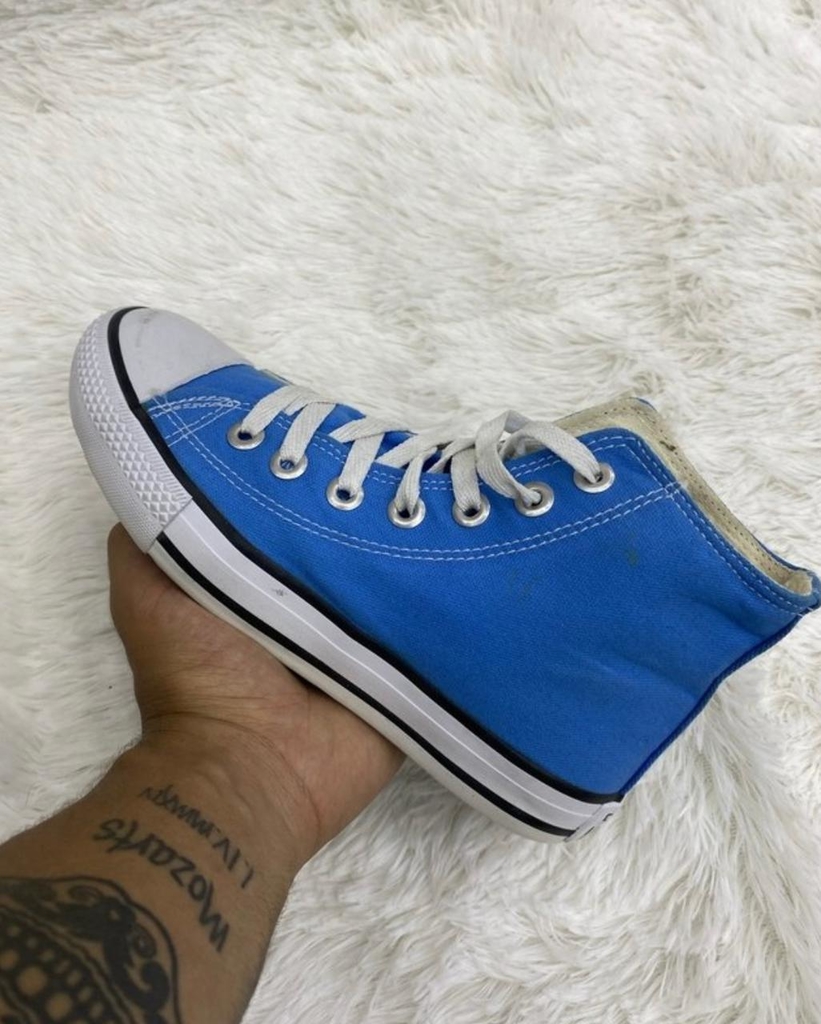 All Star Converse Azul Bebe Cano Alto Rezzardoutlet