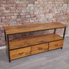 Rack de 3 cajones estilo industrial - 160x40x65