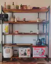 Biblioteca Estantería Hierro Madera Industrial Despensero
