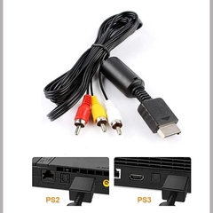 Cabo AV Playstation Ps1 Ps2 Ps3 Fat Slim audio e video 3 RCA - comprar online