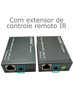 Extensor Hdmi Cabo de Rede Rj45 Com Sensor Ir E 2 Saidas 1080p* - VIPO Eletrônicos - Áudio e Vídeo