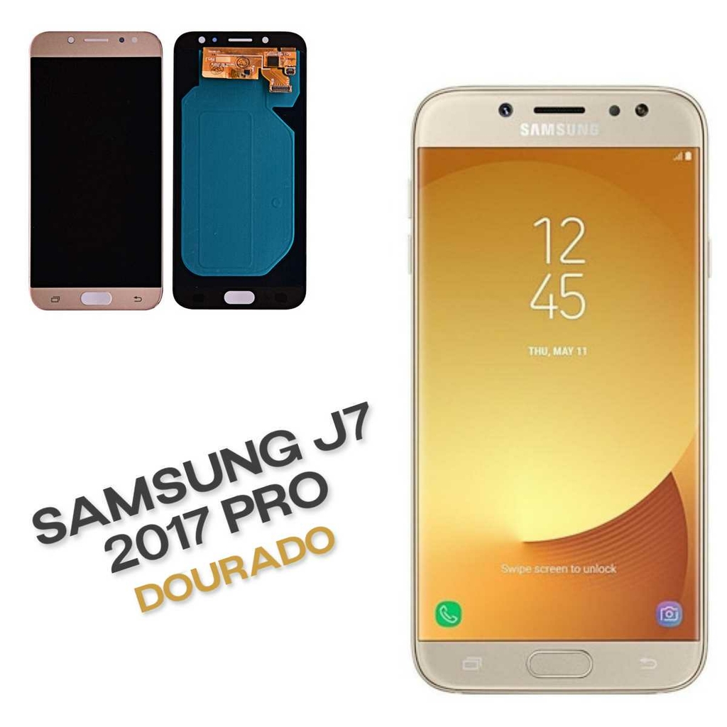 Tela Display Touch Samsung J7 pro 2017 j730f j730gm j730g DOURADO