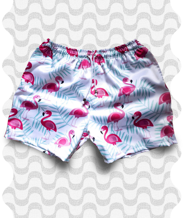 short casal flamingo