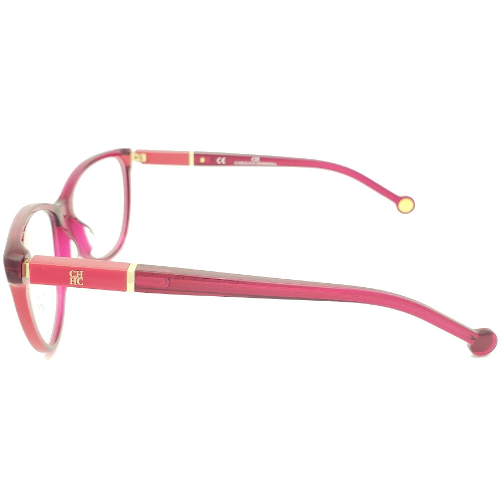 Armação para Óculos Feminino Carolina Herrera Rosa Escuro Cristal Gatinho  VHE813 0AFD 54