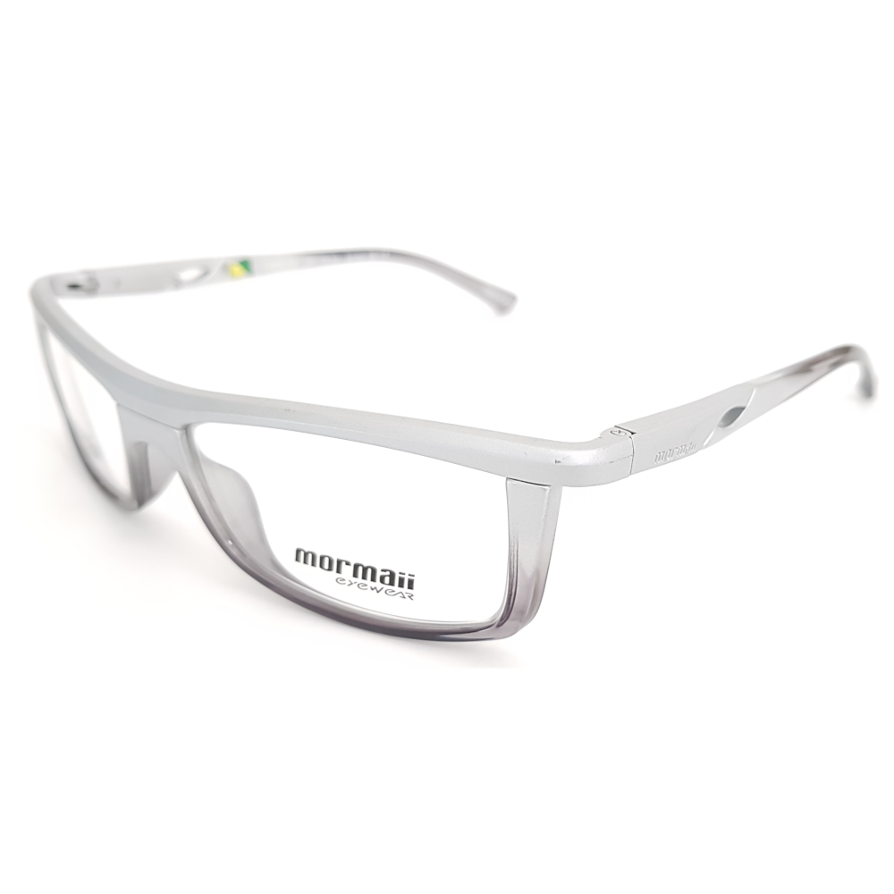 Armação para Óculos Masculino Mormaii Prata/Cinza Cristal Retangular  FusionFull 1337 178 54