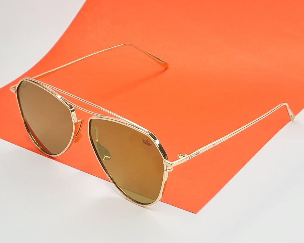 Óculos de Sol Feminino Carmim Dourado Aviador CRM42171 C5 56