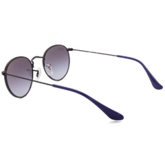 Óculos de Sol Infantil Ray-Ban Preto Fosco Redondo RJ9547S 201/8G 44