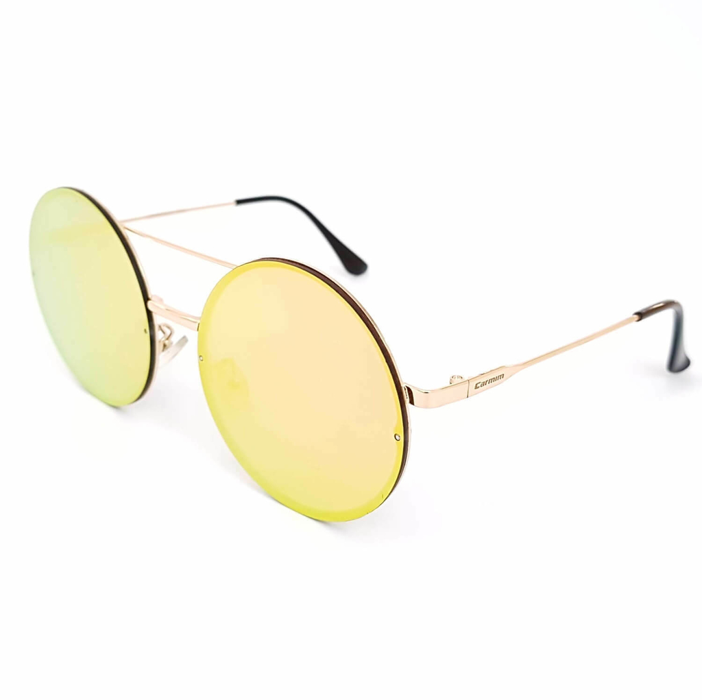 Óculos de Sol Feminino Carmim Dourado Redondo CRM42129 C6 56