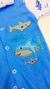 Macacão Azul Sofia com Estampa de Tubarão - comprar online
