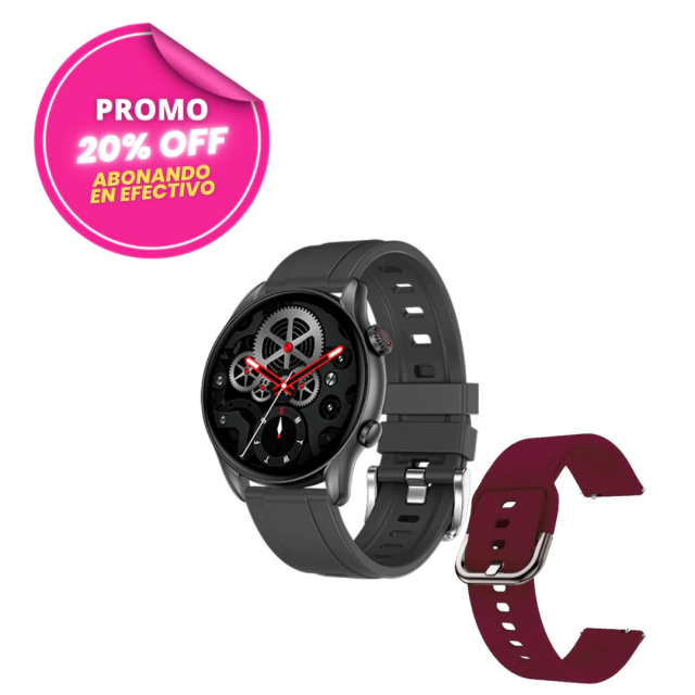 Smartwatch XView Quantum Q5 + Malla silicona Negro